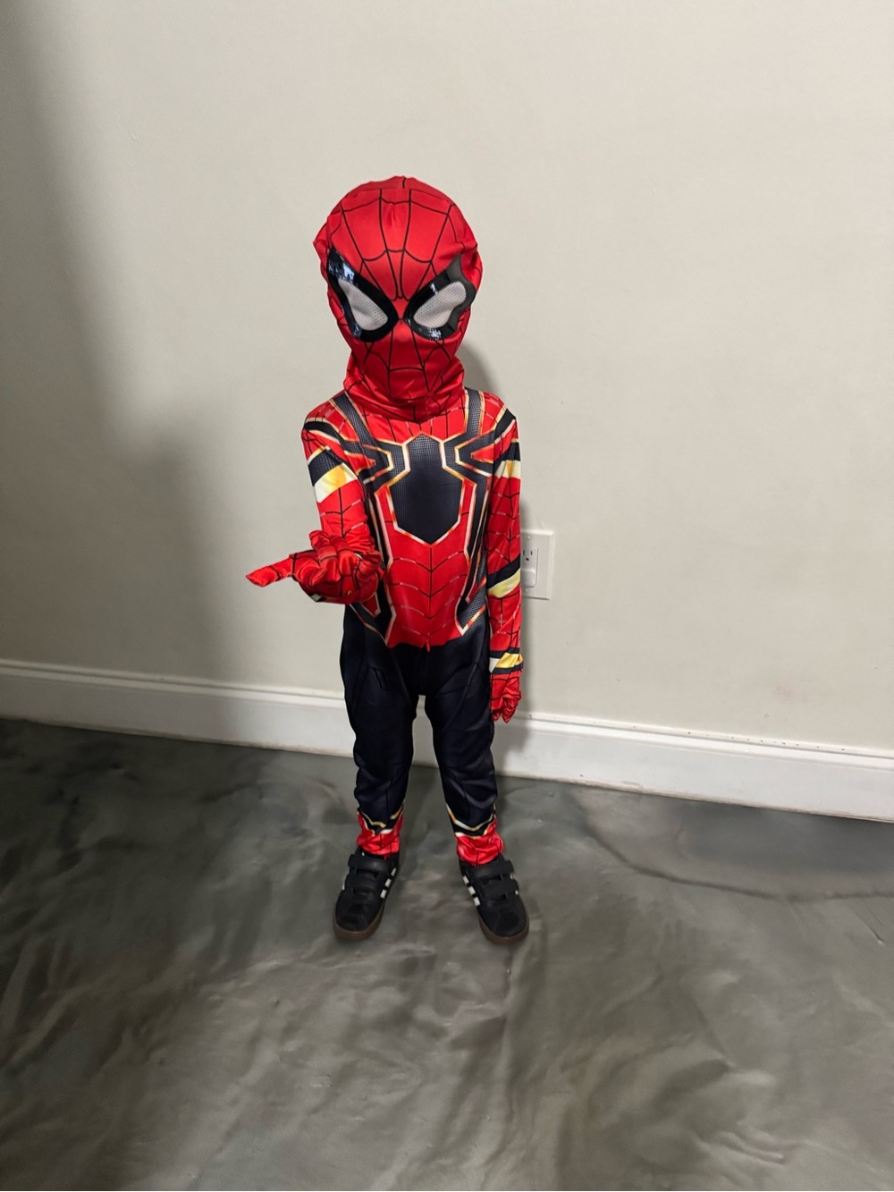 Kids Red & Dark Blue Spider Superhero Costume Bodysuit - Picture 2 of 4